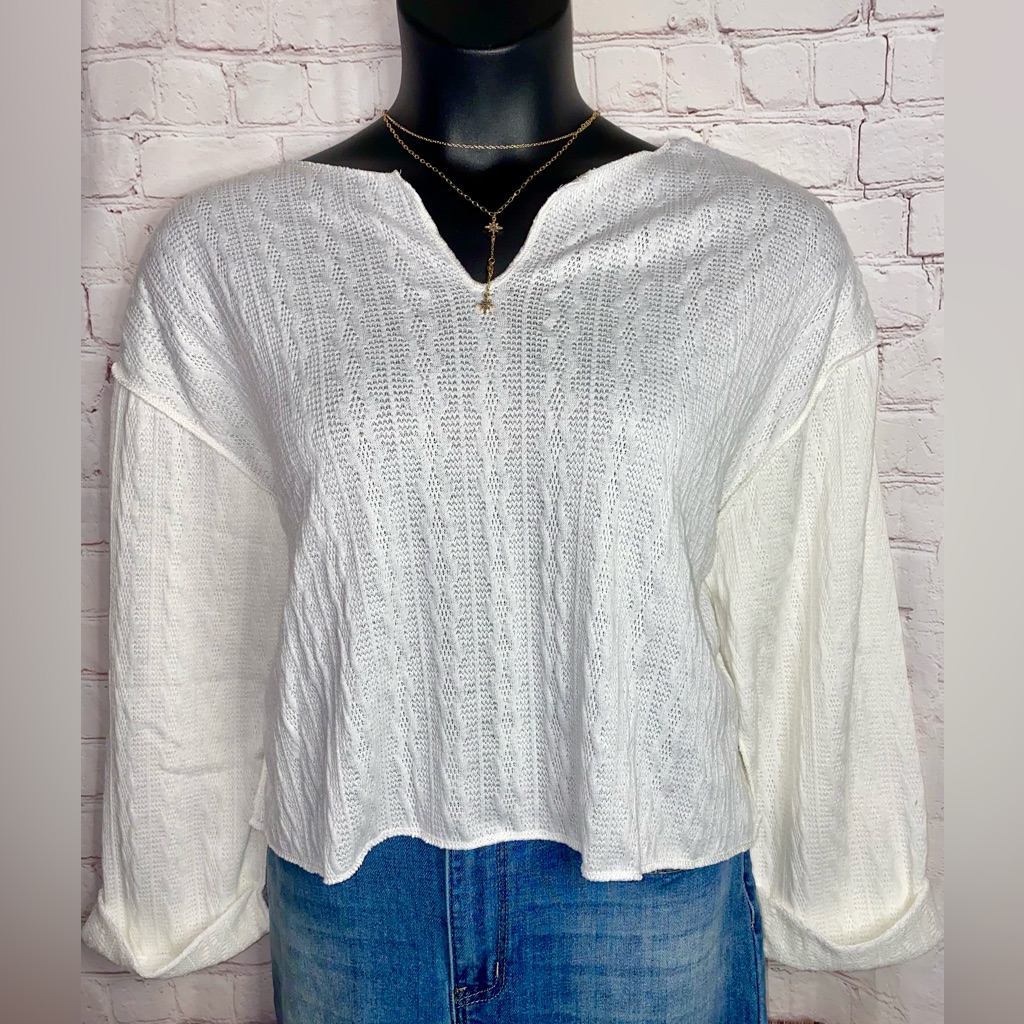 Over-Sized Split Neck Top